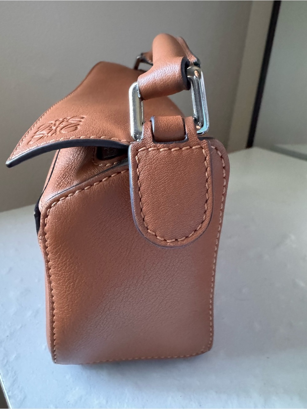 Loewe Tan Calfskin Mini Puzzle Small Top-Handle Leather Bag- PRICE IS FIRM - Picture 7 of 14